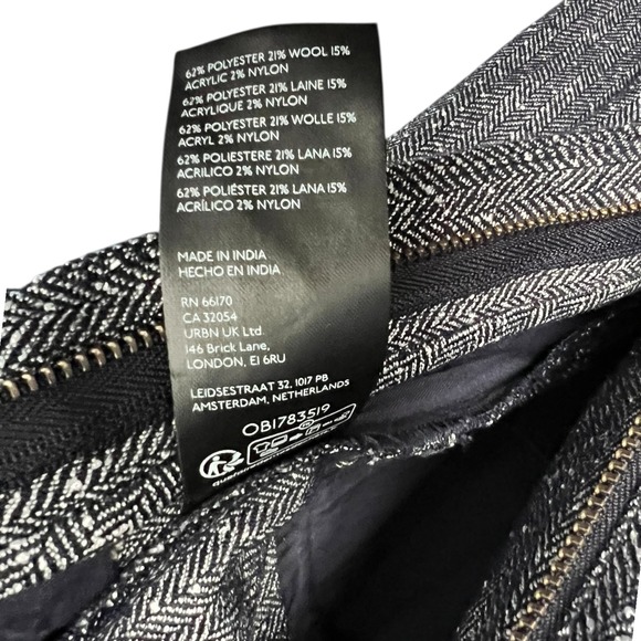 Free People Silver Metallic Herringbone Hippie Overall Relaxed Jumpsuit Boho (M) - Picture 12 of 14